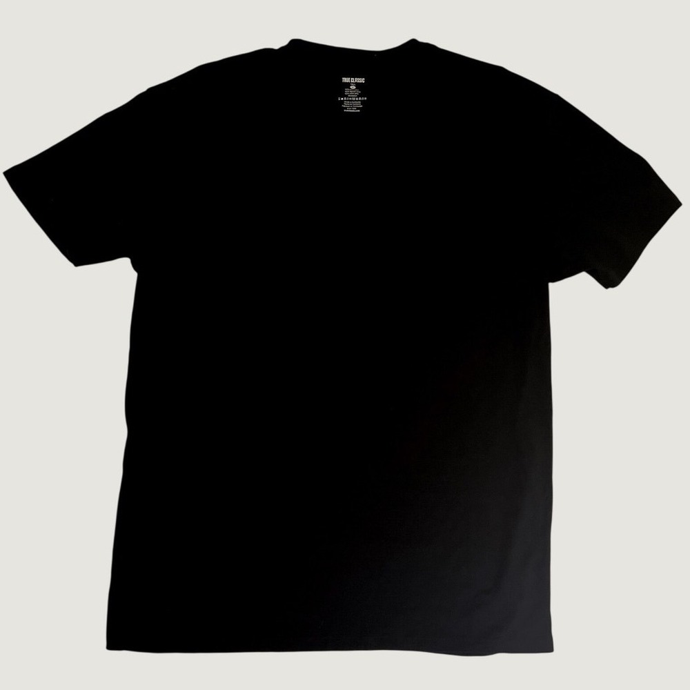 True Classic NWOT T-Shirt Black 100% Pima Cotton Crew Neck Tall Fit Large Tall